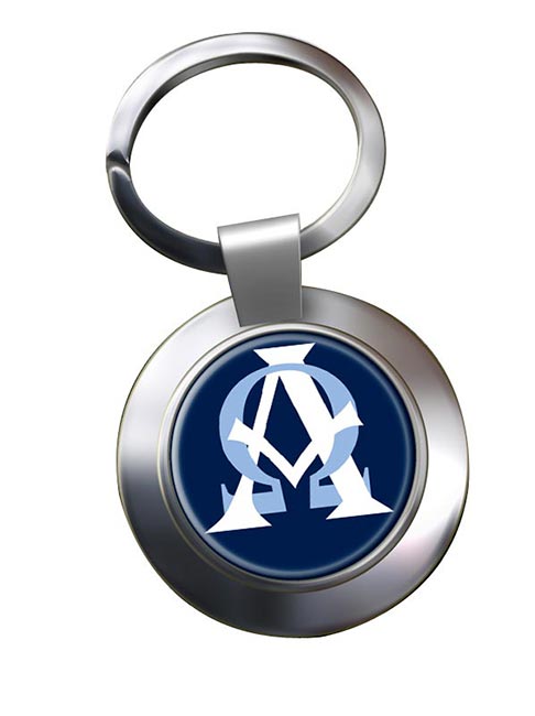 Alpha Omega Chrome Key Ring
